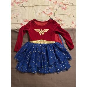 Wonder Woman Costume Toddler Girls 3T With Cape
